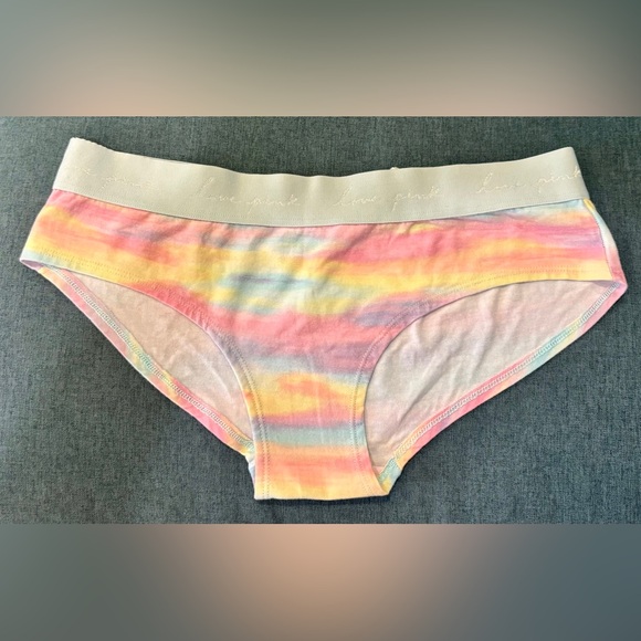 Victoria's Secret PINK Logo Cotton Panty in Multicolor, Large - Picture 1 of 4